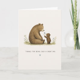 Daddy Beer en Little Bear Vaderdag Kaart
