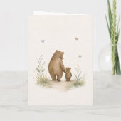 Daddy Beer en Little Bear Vaderdag Kaart (Achterkant)