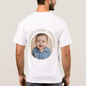 Daddy Beer, Teddy Bear Design met aangepaste foto T-shirt (Achterkant)