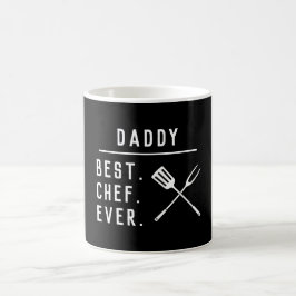 Daddy Beste Chef Ooit Zwart & Wit BBQ Utensils Koffiemok