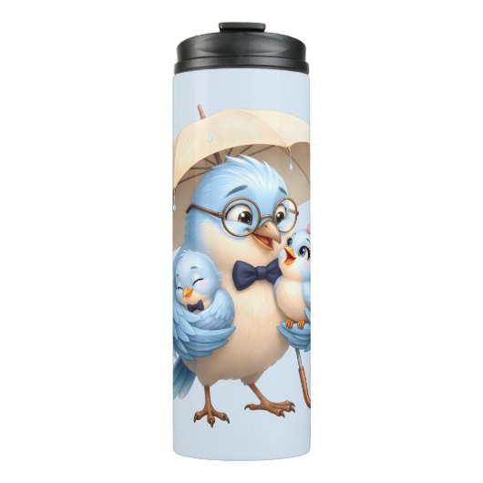 Daddy Bird Thermokop Vaderdag Cadeau Thermosbeker (Voorkant)