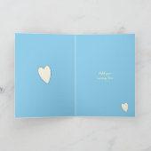 Daddy Birthday Foto blauwe groet Kaart (Binnen)