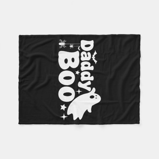 Daddy Boo Funny Ghost Halloween Family Matching Fleece Deken (Voorkant (Horizontaal))