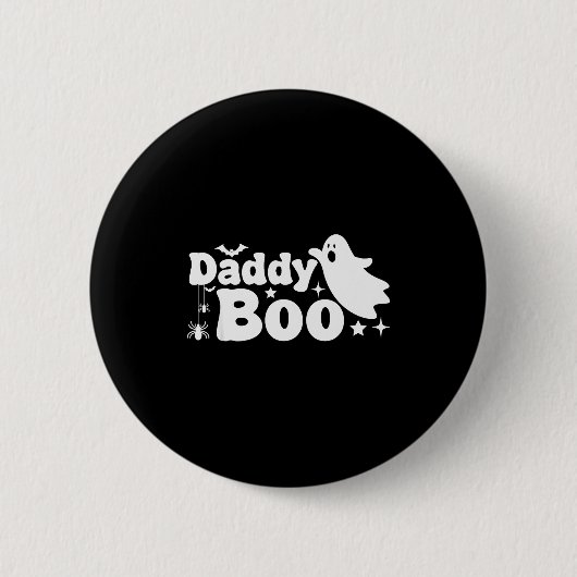 Daddy Boo Funny Ghost Halloween Family Matching Ronde Button 5,7 Cm (Voorkant)