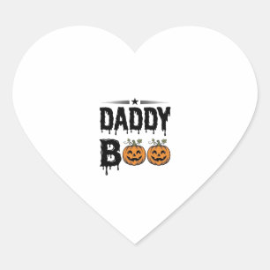Daddy Boo Vintage Halloween Pompoen Shirt Ontwerp_ Hart Sticker