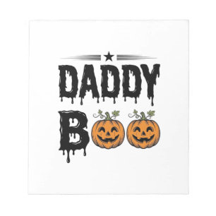 Daddy Boo Vintage Halloween Pompoen Shirt Ontwerp_ Notitieblok