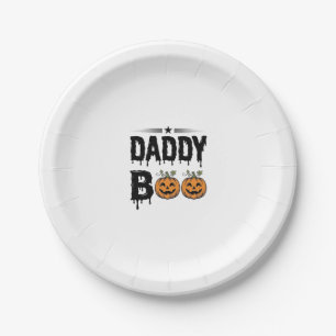 Daddy Boo Vintage Halloween Pompoen Shirt Ontwerp_ Papieren Bordje