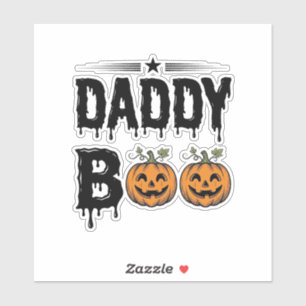 Daddy Boo Vintage Halloween Pompoen Shirt Ontwerp_ Sticker