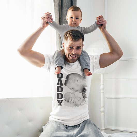 Daddy Borstel Effect Foto T-shirt