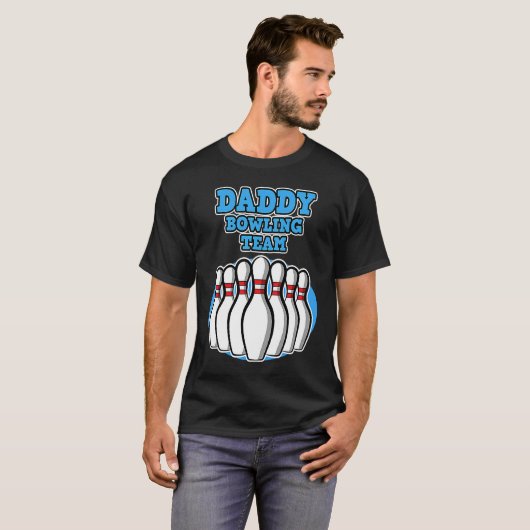 Daddy Bowling Team Bowling Father's Day T-shirt (Voorkant volledig)