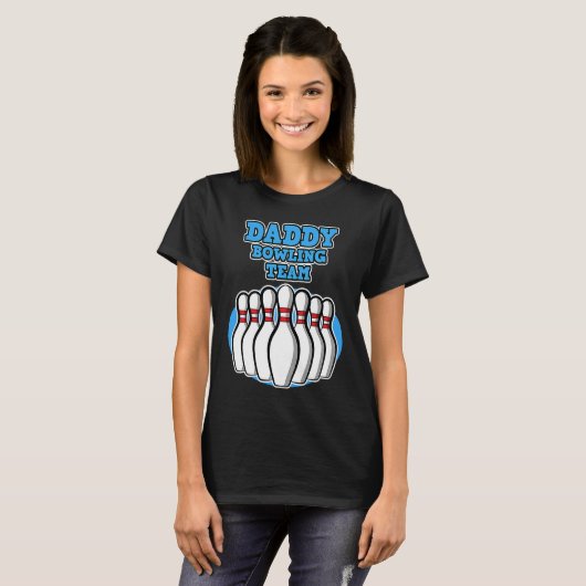 Daddy Bowling Team Bowling Father's Day T-shirt (Voorkant volledig)