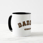 Daddy Brown Leather Est. Established Grafisch Mok (Voorkant links)