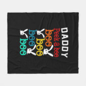 Daddy Bunny Game voor Men_s Nieuwigheid Fleece Deken (Voorkant (Horizontaal))