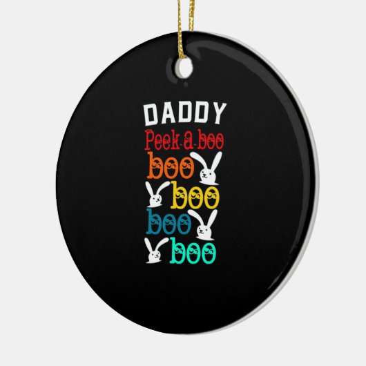Daddy Bunny Game voor Men_s Nieuwigheid Keramisch Ornament (Links)