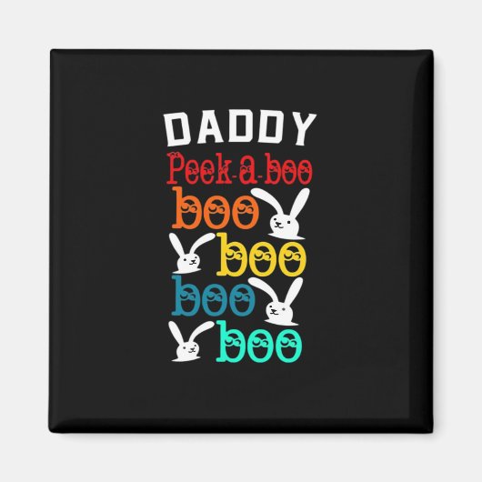 Daddy Bunny Game voor Men_s Nieuwigheid Magneet (Voorkant)