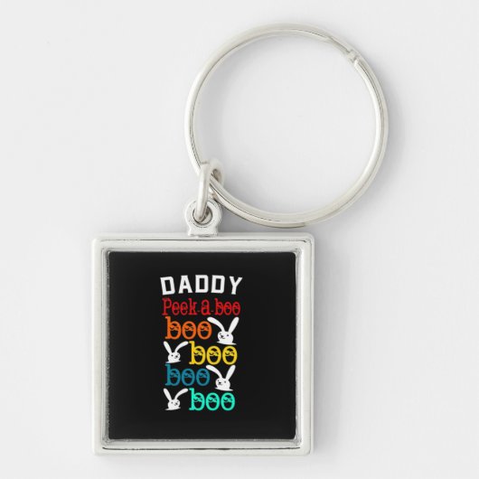 Daddy Bunny Game voor Men_s Nieuwigheid Sleutelhanger (Voorkant)