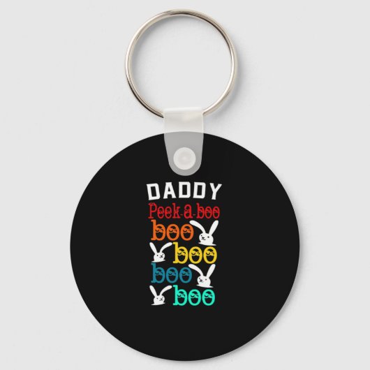Daddy Bunny Game voor Men_s Nieuwigheid Sleutelhanger (Voorkant)
