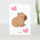 Daddy Capybara Kaart – Schattige Grappige Capybara (Achterkant)