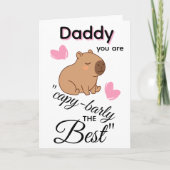 Daddy Capybara Kaart – Schattige Grappige Capybara (Voorkant)