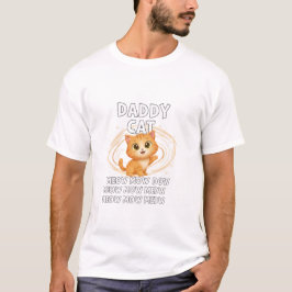 Daddy Cat Meow Spiral T-shirt
