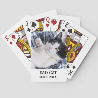 Daddy cat since Photo cute cat Pokerkaarten