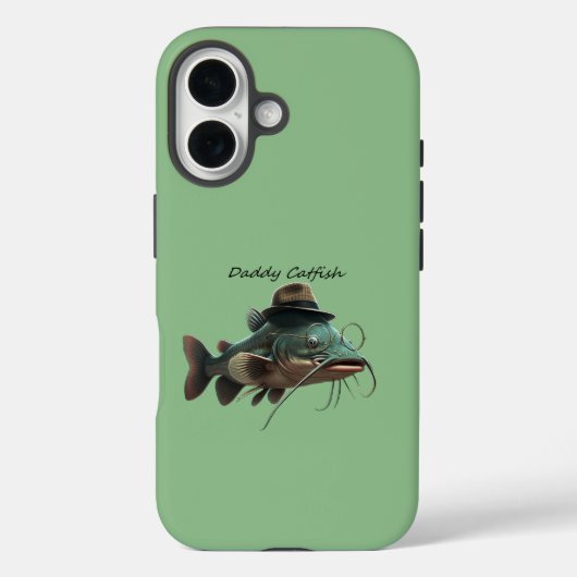 Daddy Catfish Dark Zee Green iPhone 16 Stoer Hoesj Case-Mate iPhone Case (Achterkant)