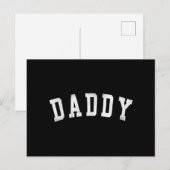 Daddy - Classic Bold Font Vaderdag Daddy Briefkaart (Voorkant / Achterkant)