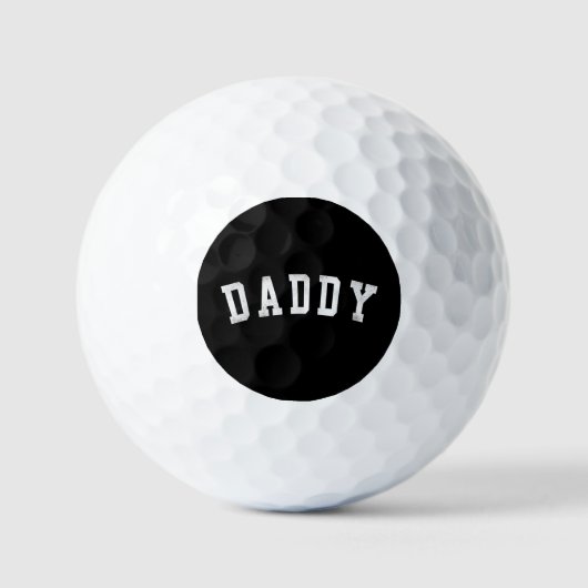 Daddy - Classic Bold Font Vaderdag Daddy Golfballen (Voorkant)