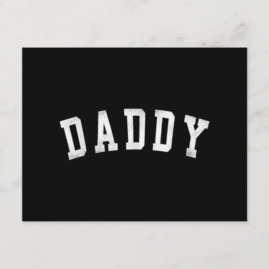 Daddy - Classic Bold Font Vaderdag Daddy Informatiekaartje (Voorkant)