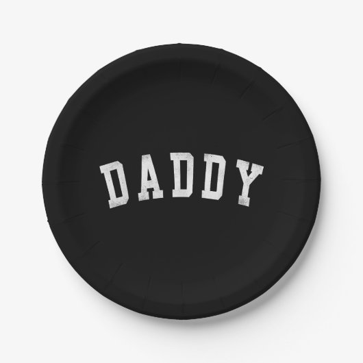 Daddy - Classic Bold Font Vaderdag Daddy Papieren Bordje (Voorkant)