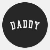 Daddy - Classic Bold Font Vaderdag Daddy Ronde Sticker (Voorkant)