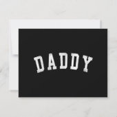 Daddy - Classic Bold Font Vaderdag Daddy Save The Date (Achterkant)