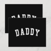 Daddy - Classic Bold Font Vaderdag Daddy Save The Date (Voorkant / Achterkant)