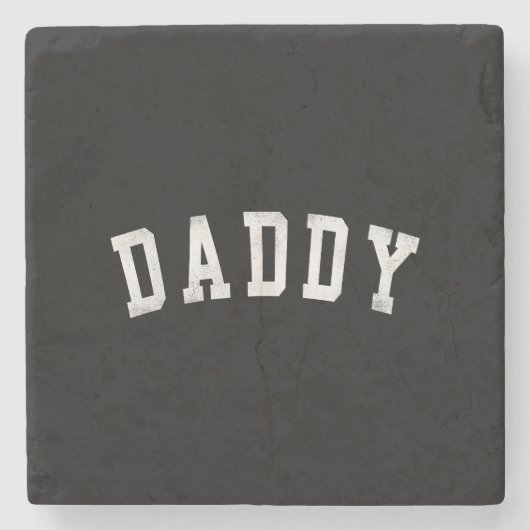 Daddy - Classic Bold Font Vaderdag Daddy Stenen Onderzetter (Voorkant)