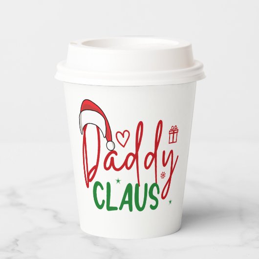 Daddy Claus Christmas Design-60094 Papieren Bekers (Achterkant)