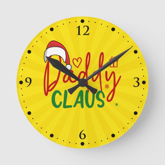 Daddy Claus Christmas Design-60094 Ronde Klok (Voorkant)