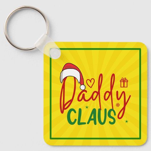 Daddy Claus Christmas Design-60094 Sleutelhanger (Voorkant)