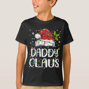 Daddy Claus Christmas Lights Pajama Family Matchin T-shirt