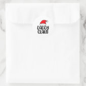 Daddy Claus, Family Matching Christmas Father Men Ronde Sticker (Tas)