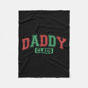 Daddy Claus Kerstman Hoed Matching Familie Kerstmi Fleece Deken