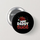 Daddy Claus Merry Christmas Santa Hat Family Match Ronde Button 5,7 Cm (Voorkant /achterkant)