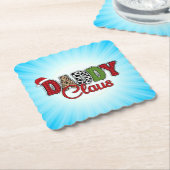 Daddy Claus Plaid Pattern-60095 Kartonnen Onderzetters (Gebogen)