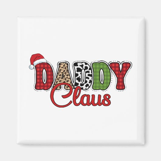 Daddy Claus Plaid Pattern-60095 Magneet (Voorkant)