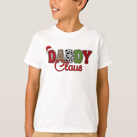 Daddy Claus Plaid Pattern-60095 T-shirt (Voorkant)