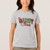 Daddy Claus Plaid Pattern-60095 Tri-Blend Shirt (Voorkant)