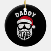 Daddy Claus Sinterklaas Grappige Kerstmis Matching Keramisch Ornament (Achterkant)