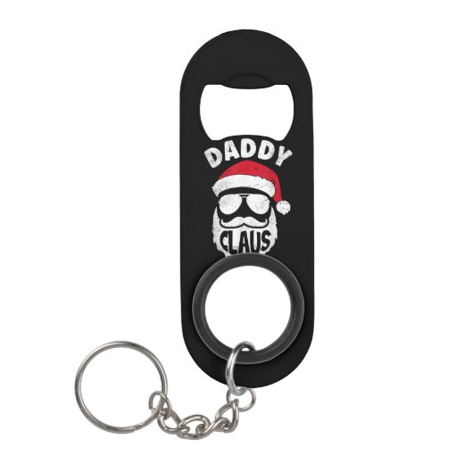 Daddy Claus Sinterklaas Grappige Kerstmis Matching Mini Flessenopener (Voorkant)