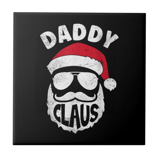 Daddy Claus Sinterklaas Grappige Kerstmis Matching Tegeltje (Voorkant)