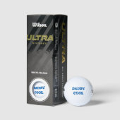 Daddy Cool Blue Vaderdag Gifts Sportspellen Golfballen (Verpakking)