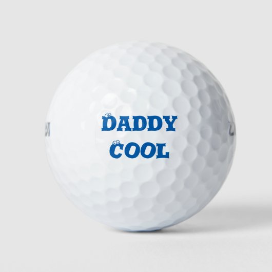 Daddy Cool Blue Vaderdag Gifts Sportspellen Golfballen (Voorkant)